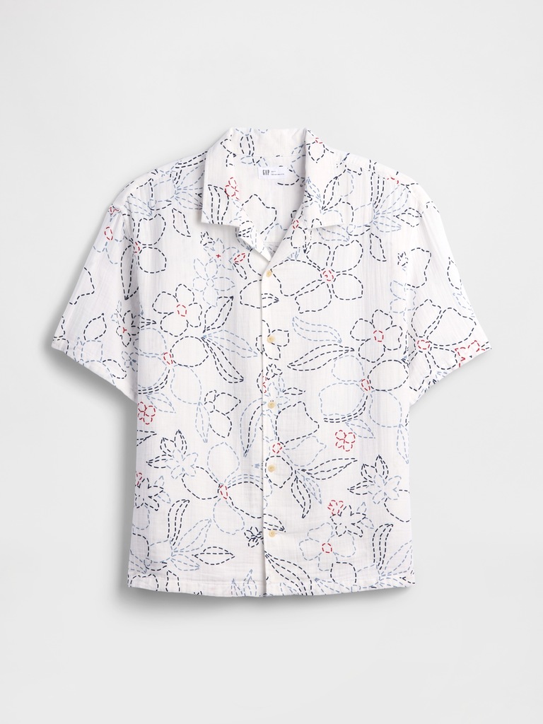 Gauze Vacay Shirt in Boxy Fit