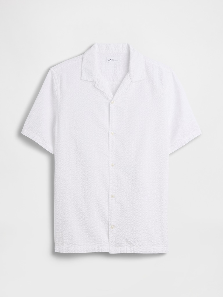 Seersucker Vacay Shirt in Standard Fit