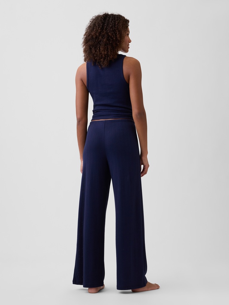 Pointelle Wide-Leg PJ Pants