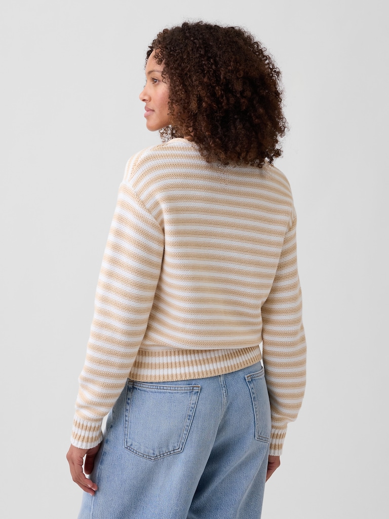 Relaxed Stripe Rollneck Sweater