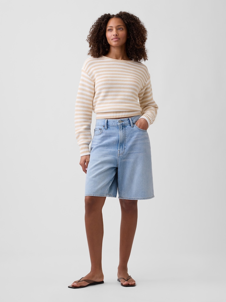 Relaxed Stripe Rollneck Sweater