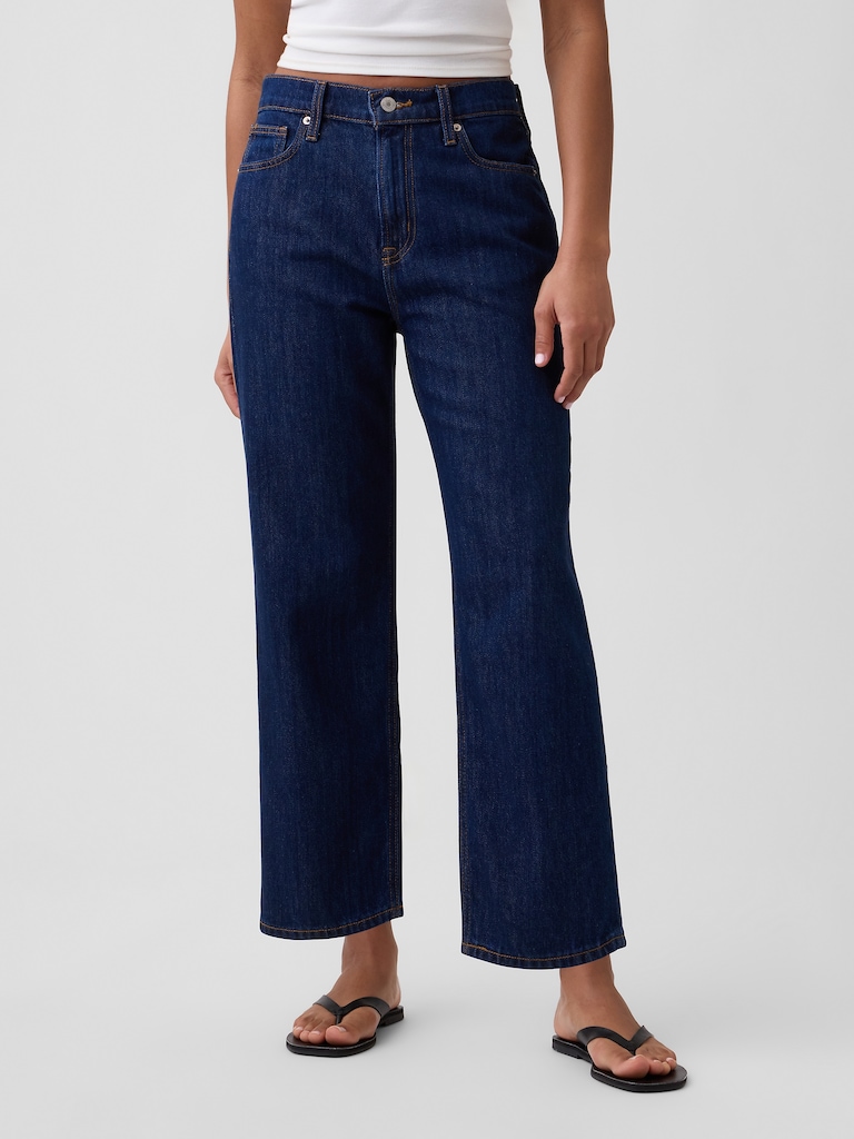 Low Slung SuperSoft Relaxed Straight Crop Jeans