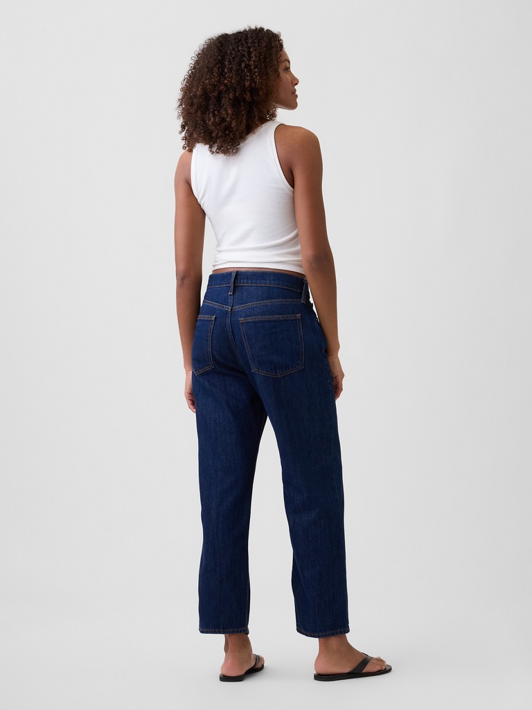 Low Slung SuperSoft Relaxed Straight Crop Jeans