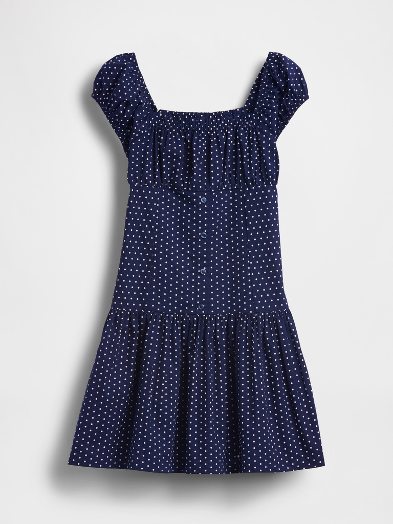 Kids Polka Dot Drop-Waist Dress