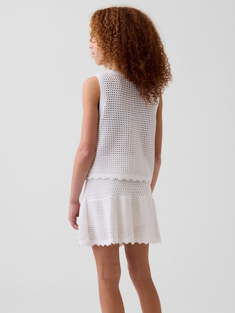 Kids Tiered Crochet Skort