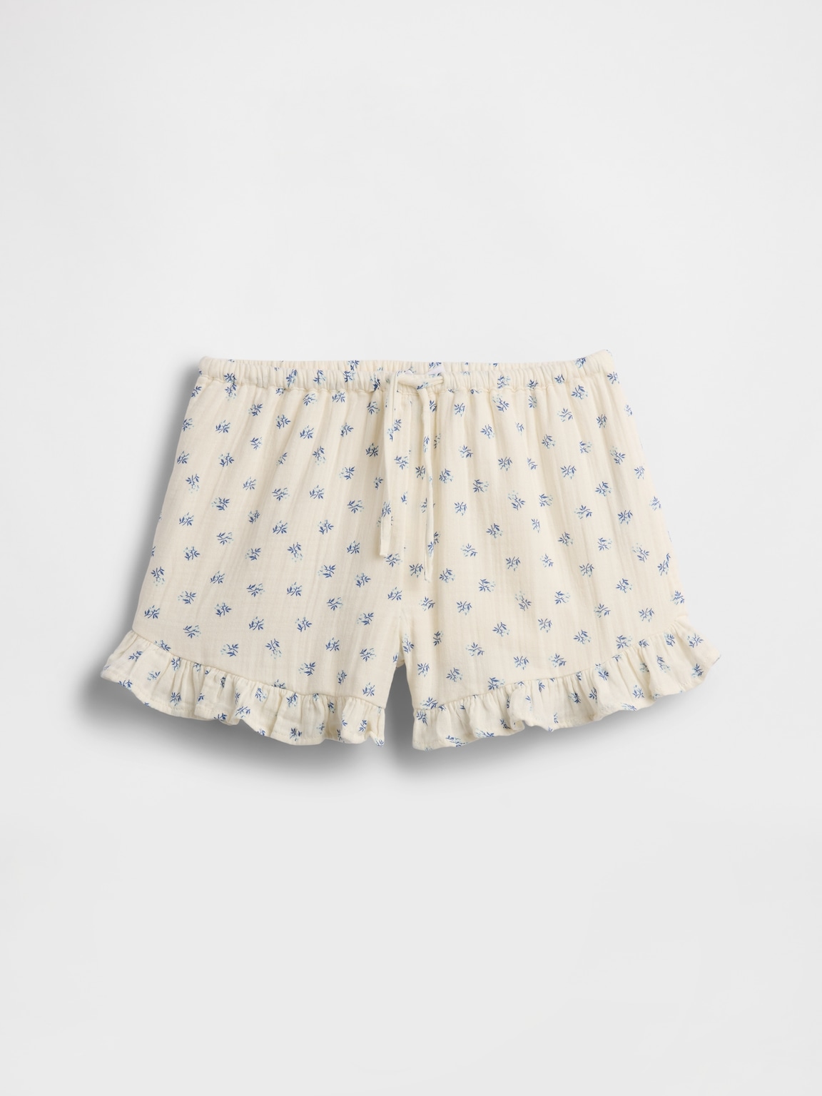 Kids Cotton Gauze Easy Ruffle Shorts
