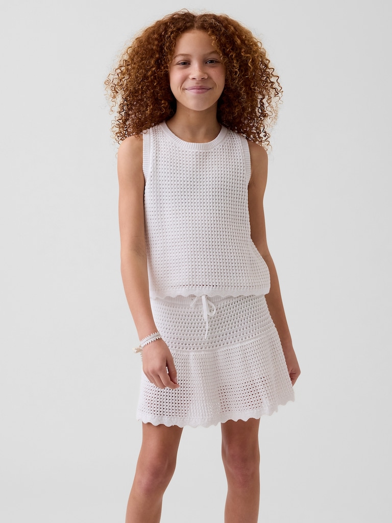Kids Tiered Crochet Skort