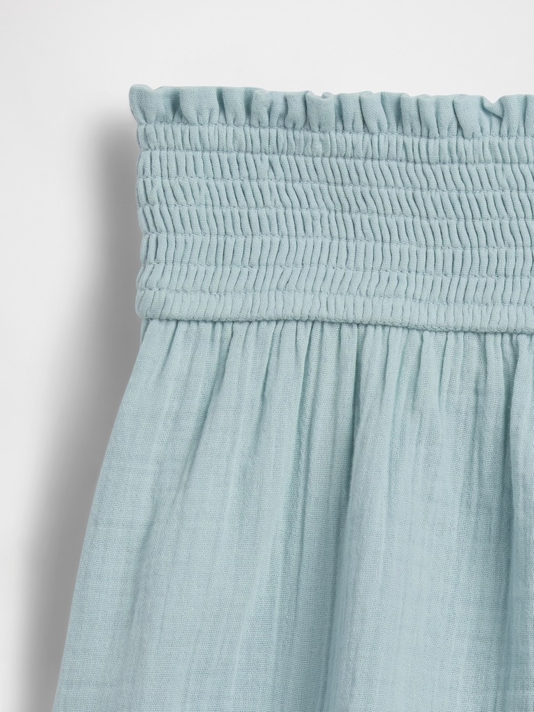 Kids Cotton Gauze Butterfly-Hem Shorts