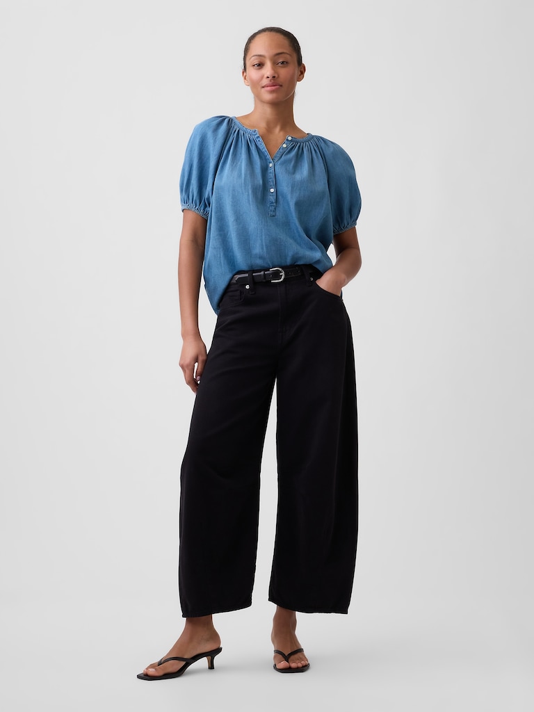 Oversized Puff Sleeve Top