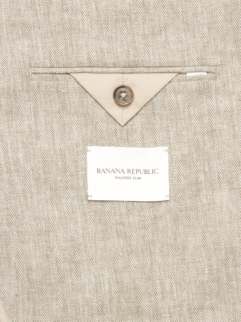 Green Linen-Cotton Suit Jacket