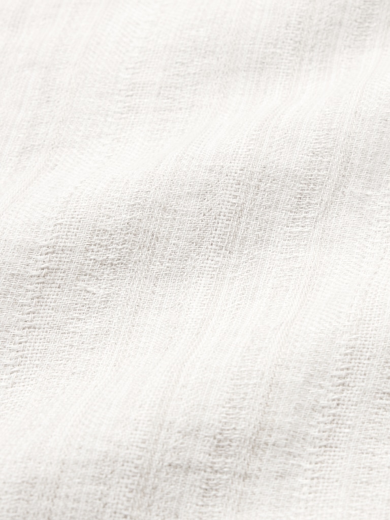 Standard-Fit Textured Linen-Cotton Shirt