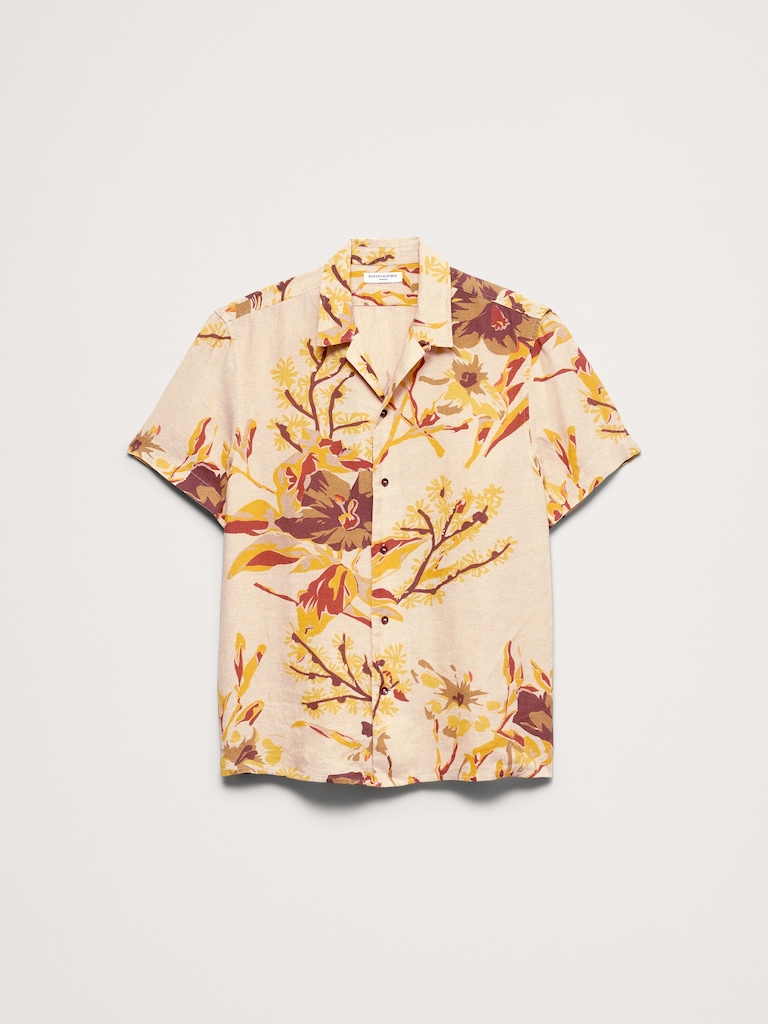 Standard-Fit Linen Resort Shirt