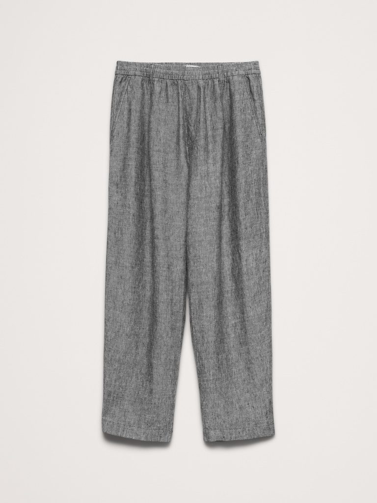 Loose Linen Pull-on Beach Pant
