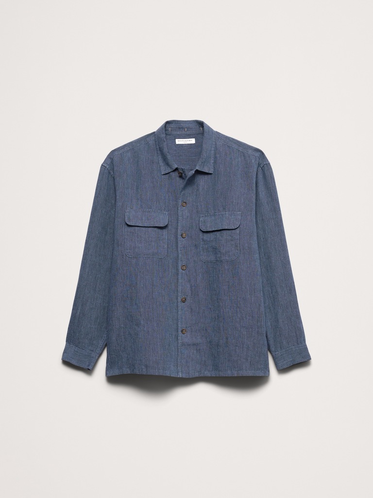 Relaxed-Fit Linen Resort Shirt