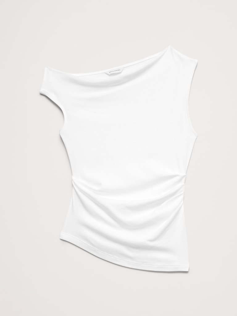 Baby Rib Cotton Asymmetrical Tank
