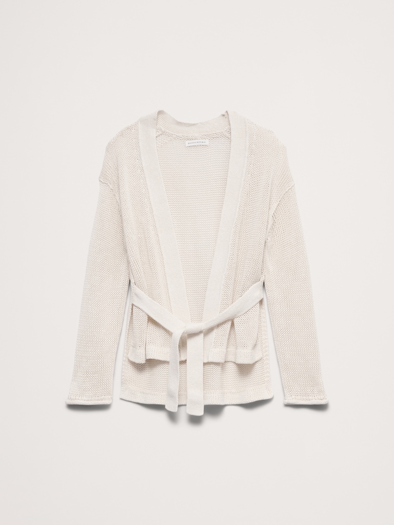 Heirloom Linen Wrap Cardigan