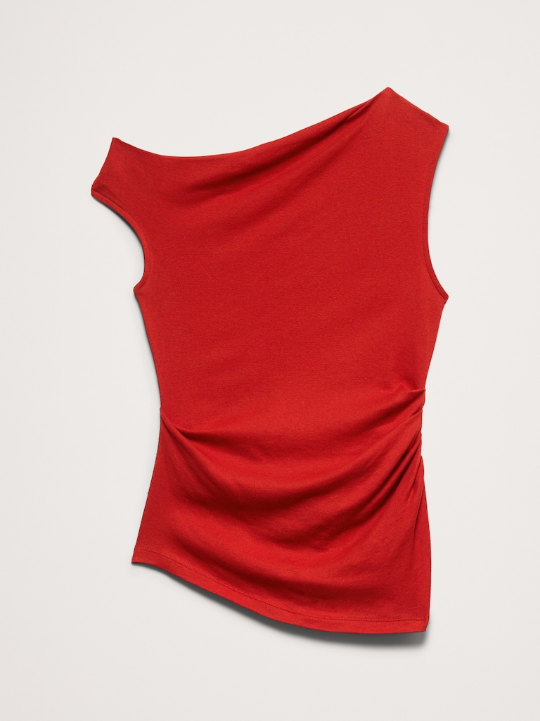 Baby Rib Cotton Asymmetrical Tank
