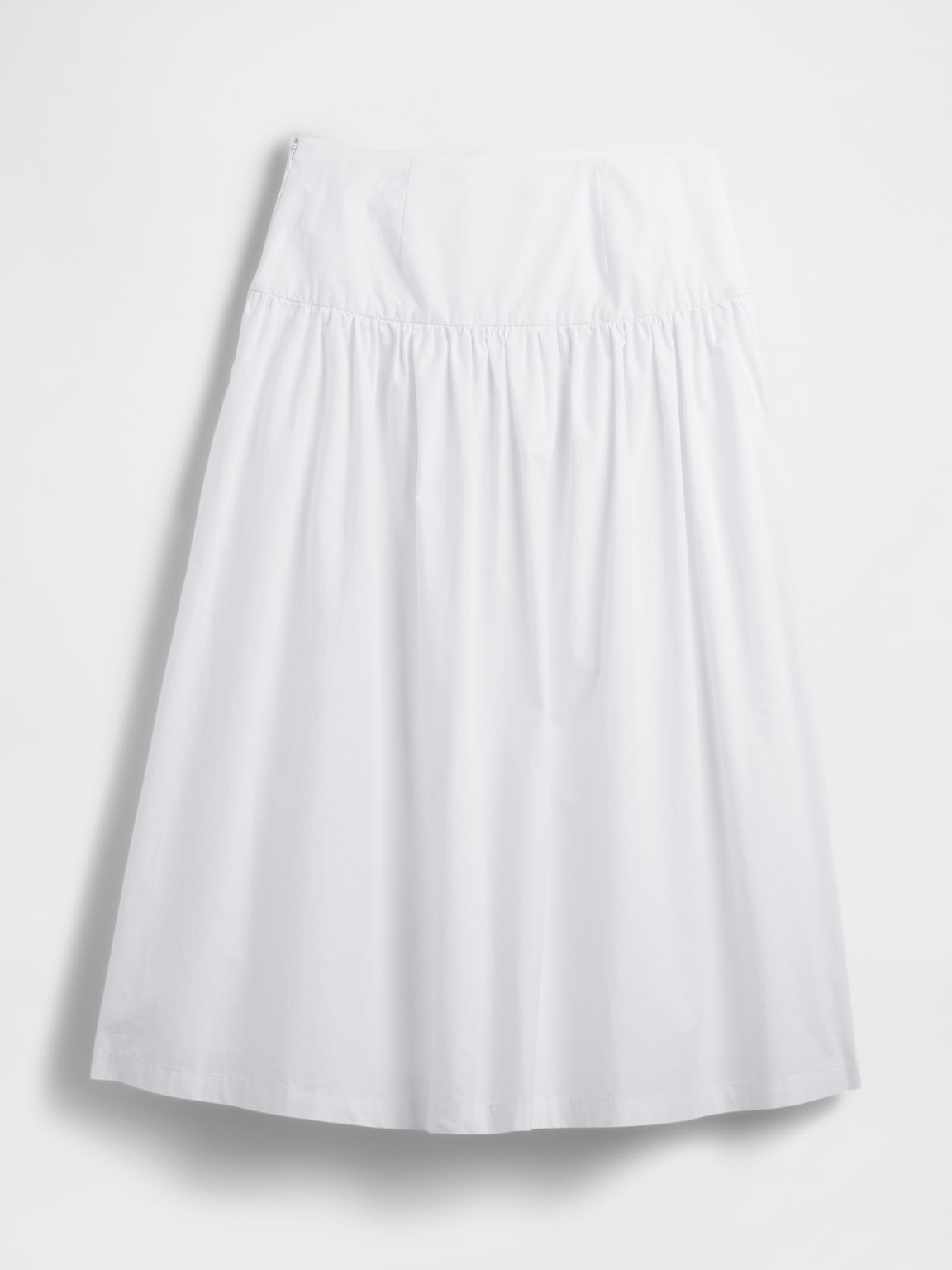 Poplin Drop-Waist Maxi Skirt