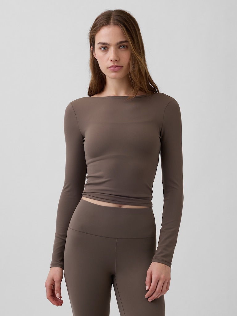 GapFit Smooth Boatneck T-Shirt