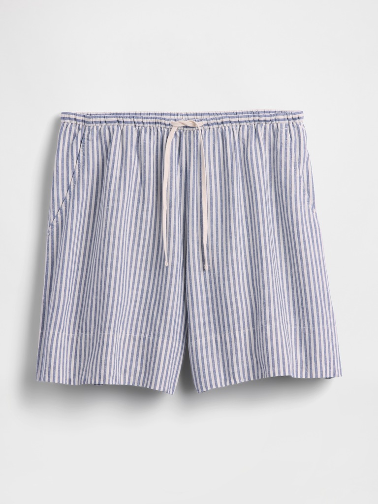 Linen-Blend Easy Shorts
