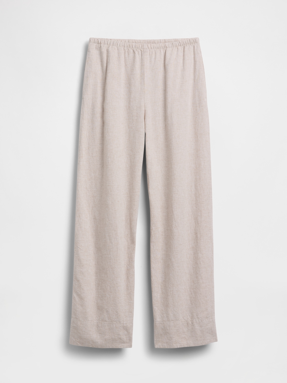 Linen-Blend Easy Wide-Leg Pants