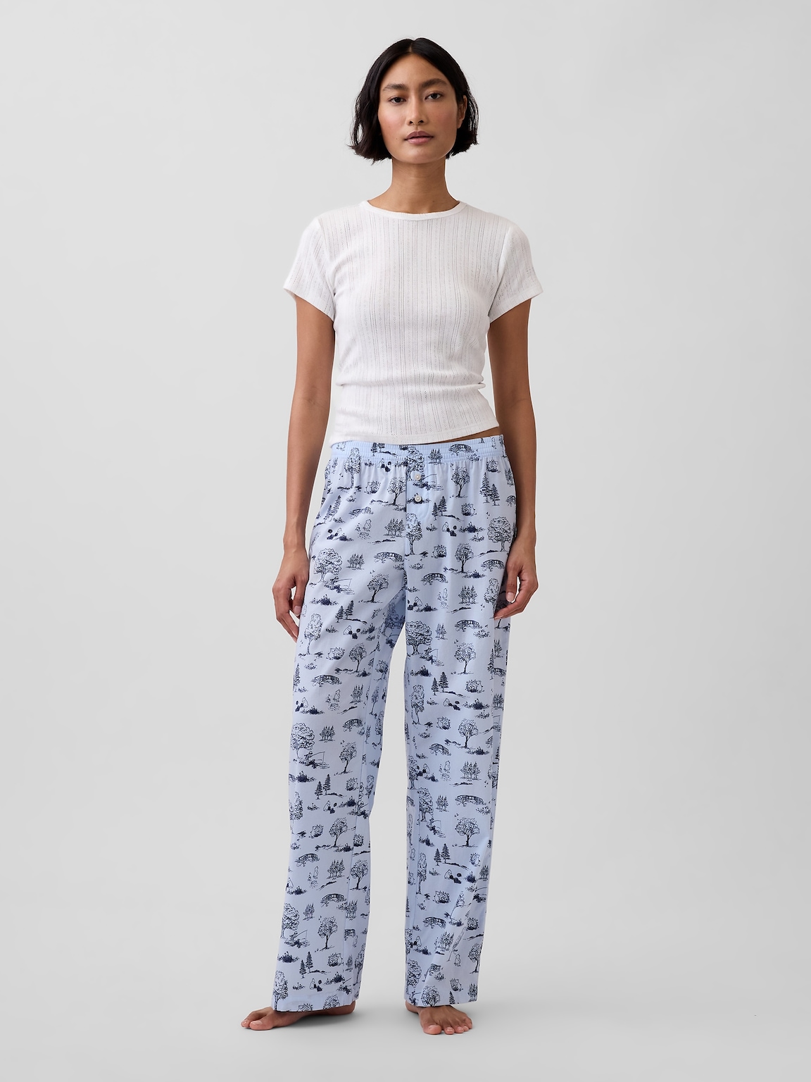 Winnie The Pooh Poplin PJ Pants