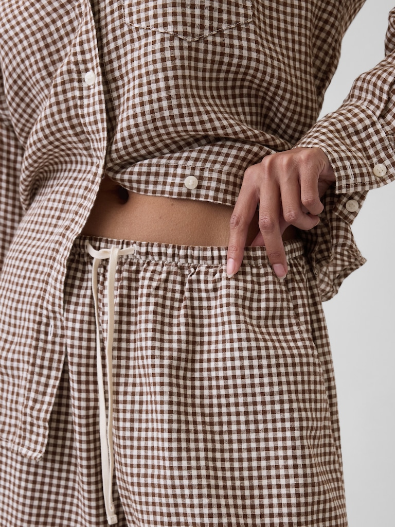 Linen-Blend Easy Shorts