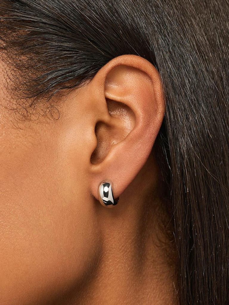 Ana Luisa Guilia Bold Silver Hoop Earrings