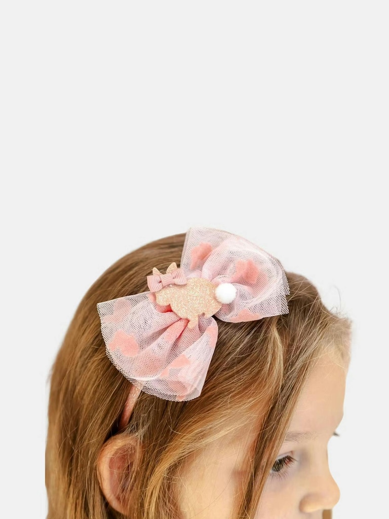 Sweet Wink Honey Bunny Easter Tulle Bow Headband