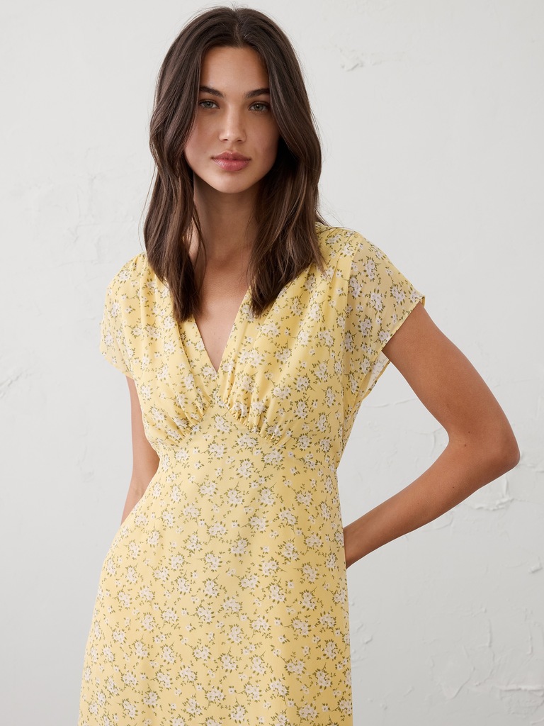 Gathered Empire Midi Dress