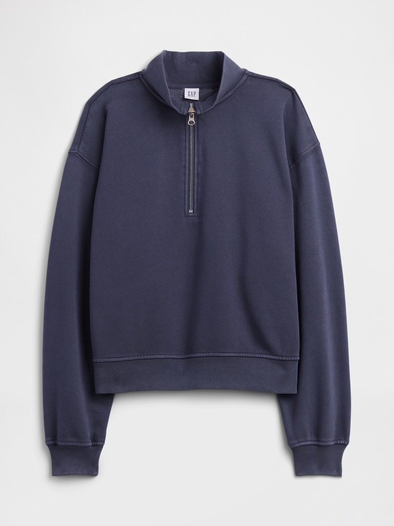 Oversized Fleece Half-Zip Sweatshirt
