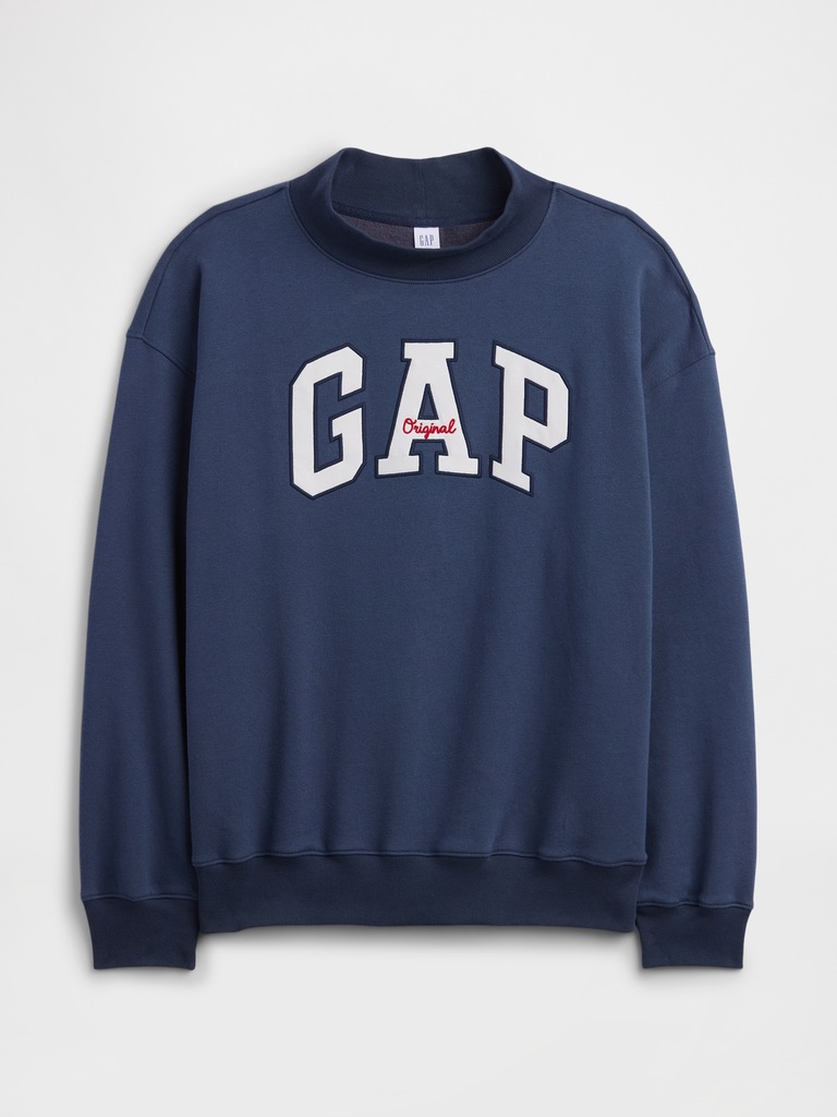 Oversized Gap Logo Mockneck Tunic Sweatshirt