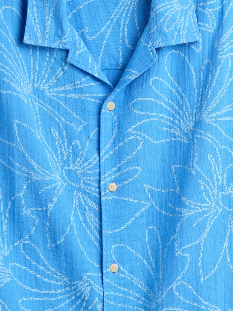 Gauze Vacay Shirt in Boxy Fit