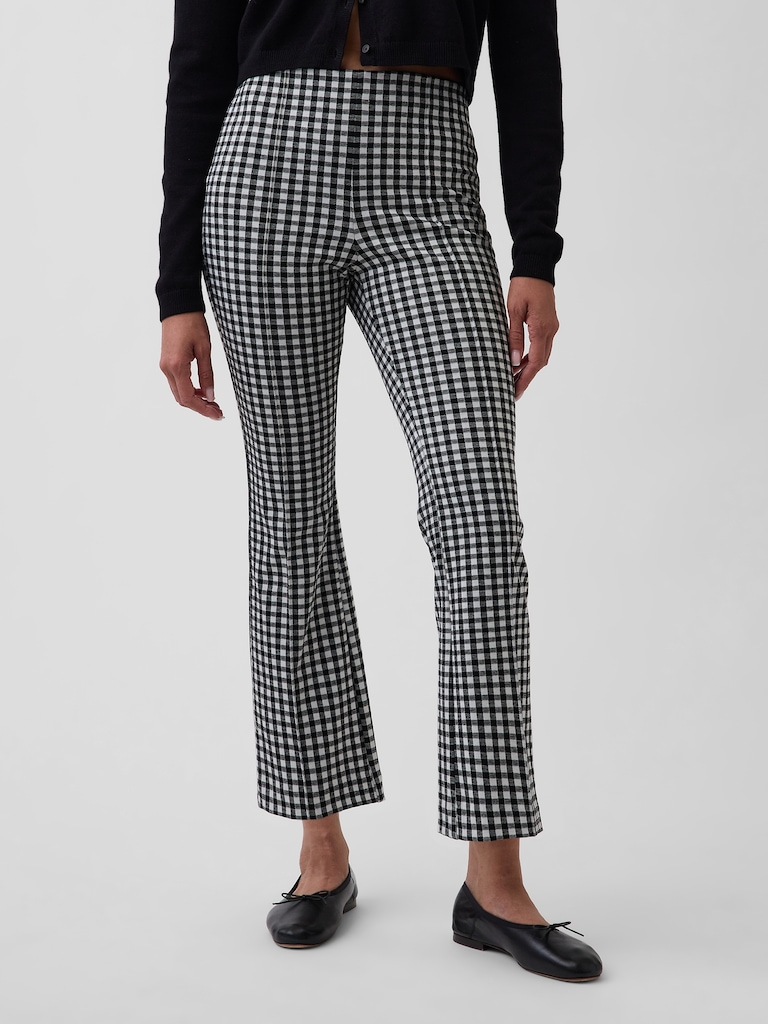 High Rise Double Knit Crop Kick Pants