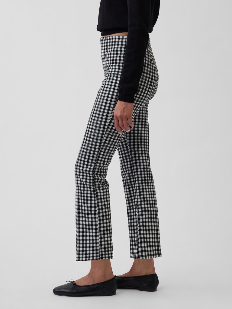 High Rise Double Knit Crop Kick Pants