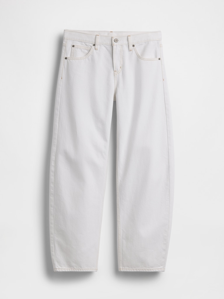 Low Rise Barrel Jeans