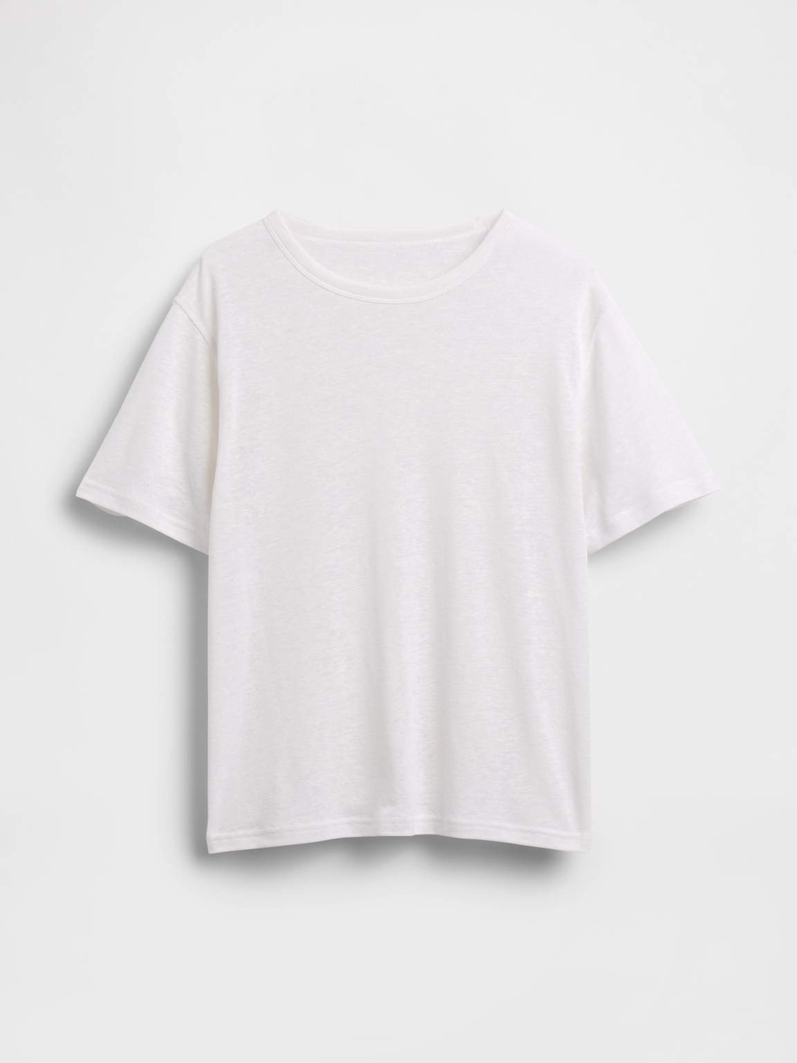 Linen-Blend Relaxed T-Shirt