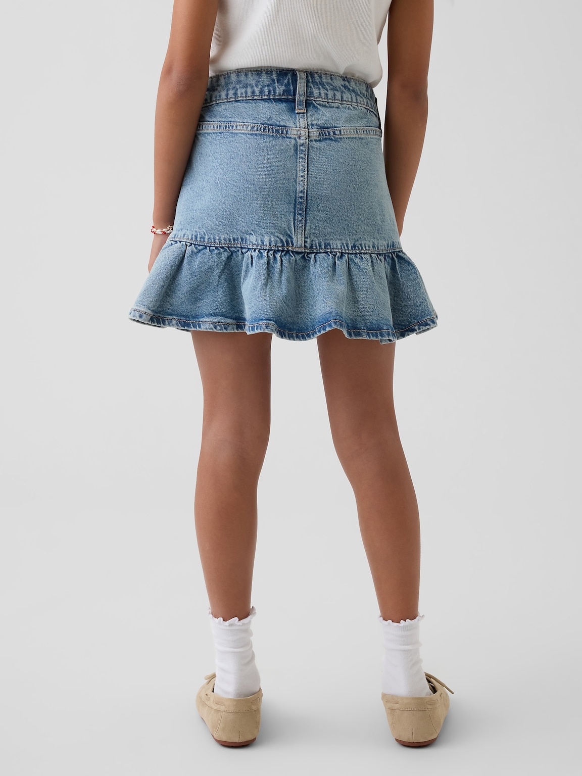Kids Denim Ruffle Skirt