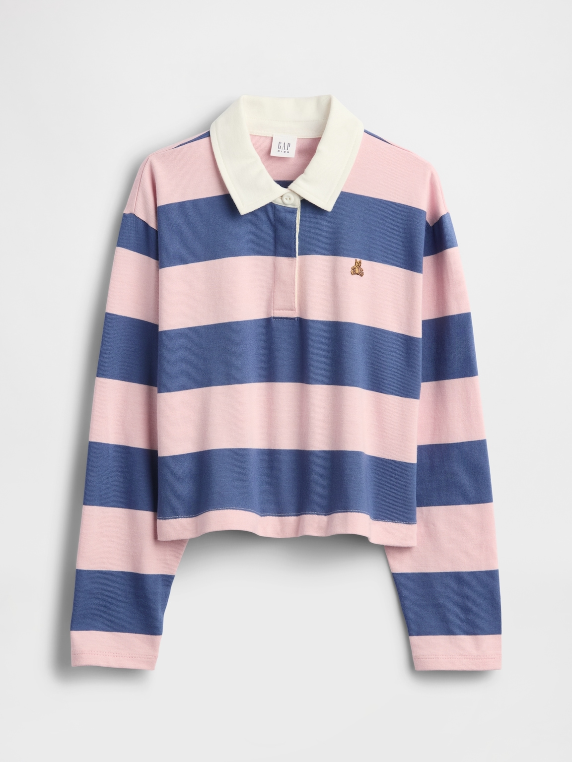 Kids Oversized Rugby Stripe Polo Shirt