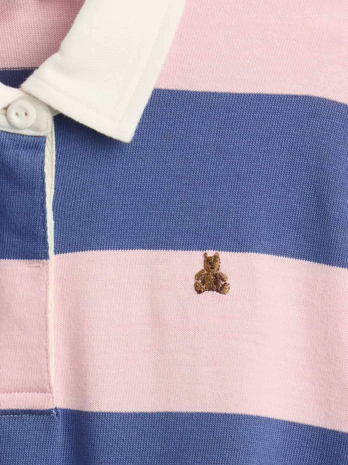 Kids Oversized Rugby Stripe Polo Shirt