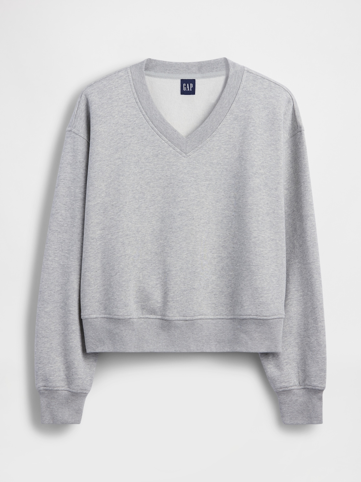 VintageSoft Oversized V-Neck Sweatshirt