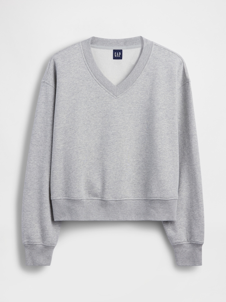 VintageSoft Oversized V-Neck Sweatshirt