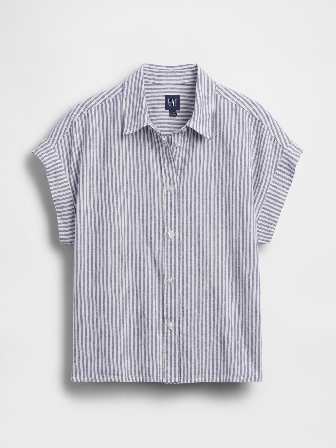 Linen-Blend Oversized Shirt