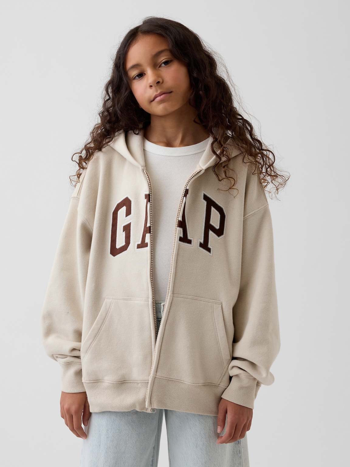 Kids VintageSoft Logo Zip Hoodie