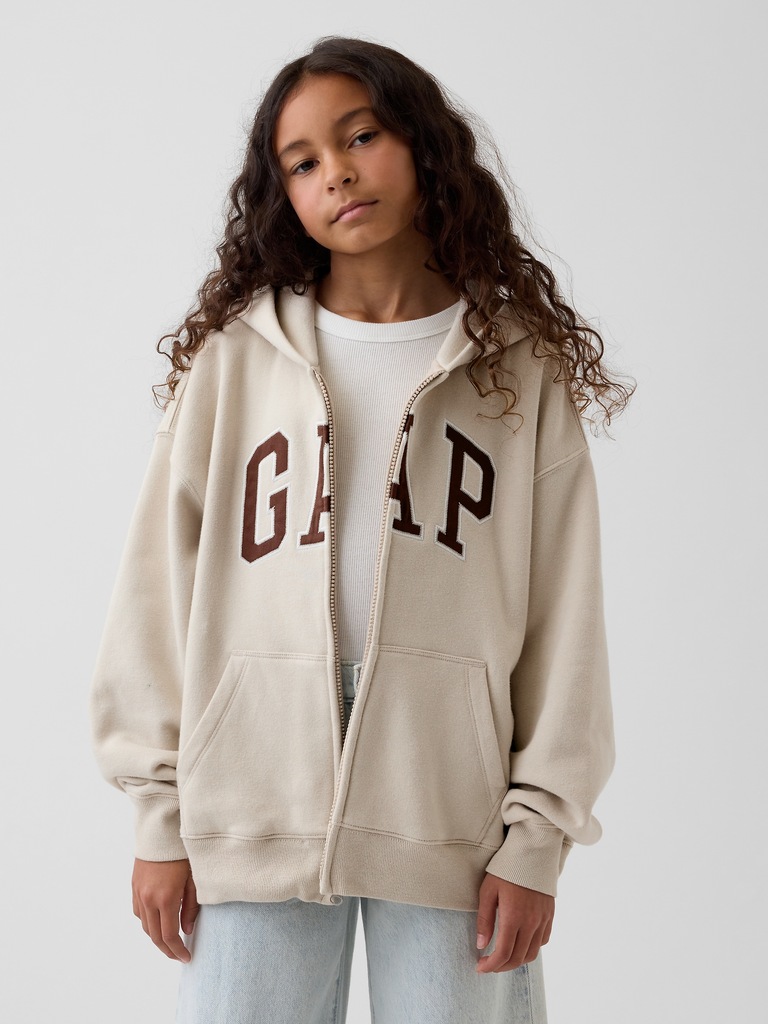 Kids VintageSoft Logo Zip Hoodie