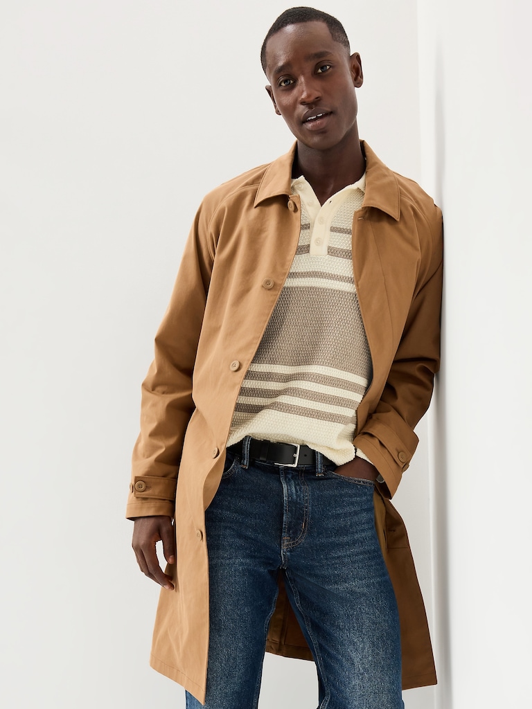 Long-Sleeve Collar Polo Sweater