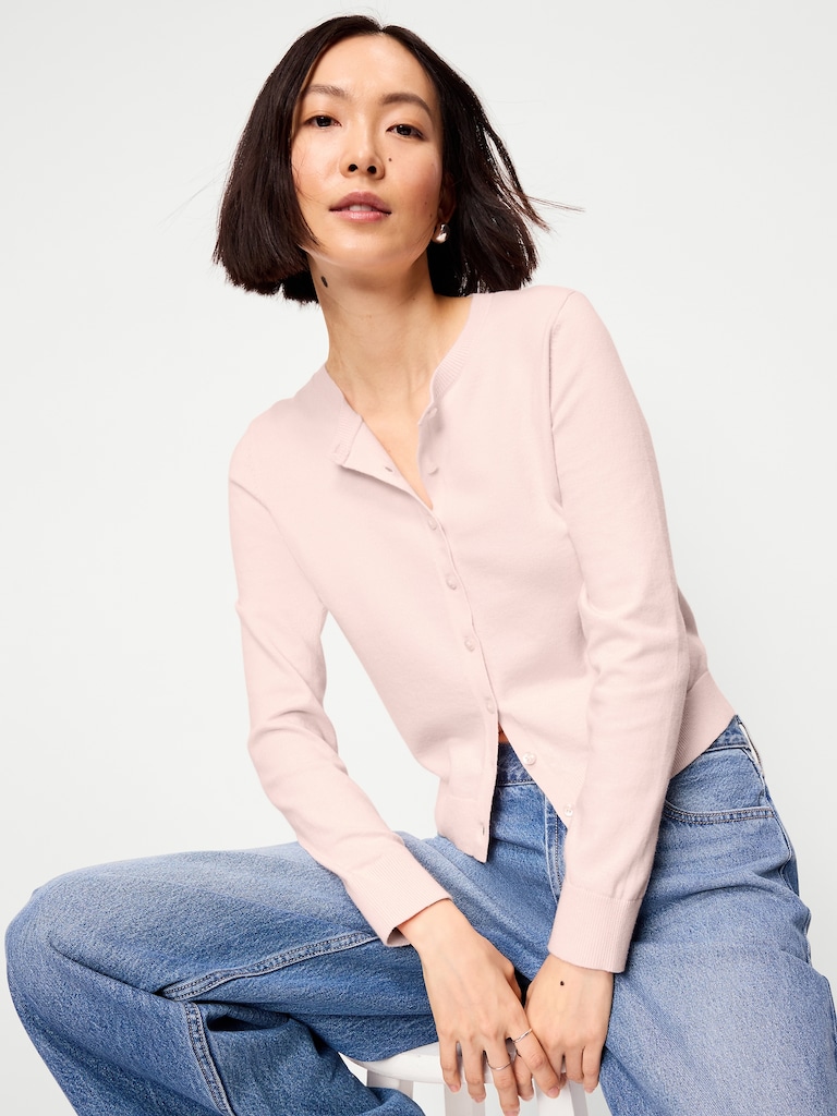 SoSoft Lite Cropped Crew-Neck Cardigan