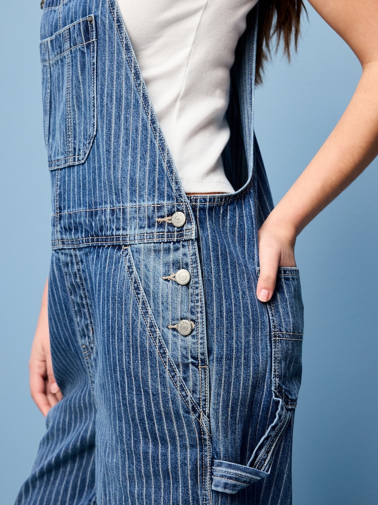 Baggy Wide-Leg Overalls