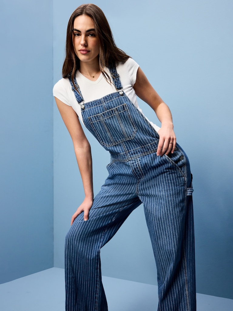 Baggy Wide-Leg Overalls