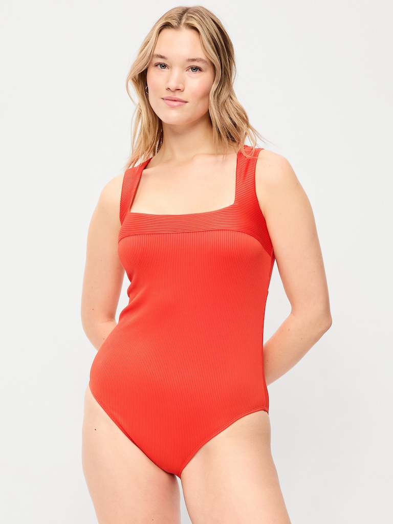 Ribbed One-Piece Swimsuit